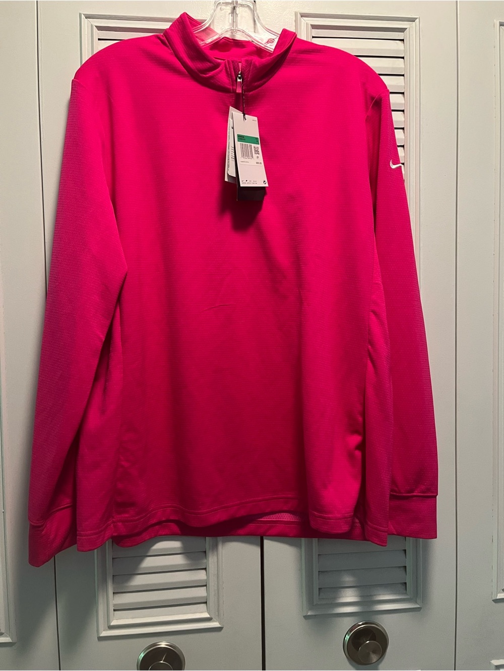 Nike Women's Bright Pink Half-Zip Pullover